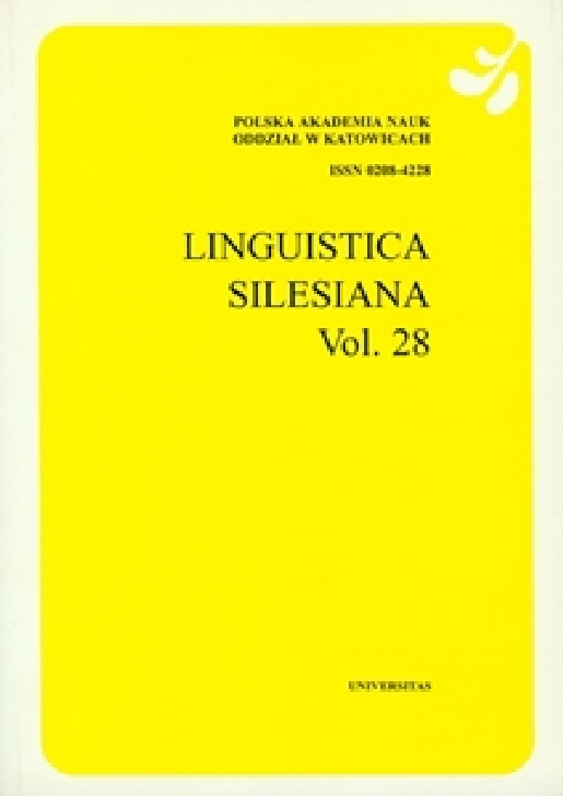Linguistica Silesiana, vol. 28