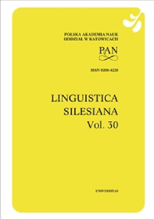 Linguistica Silesiana, vol. 30