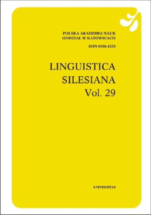 Linguistica Silesiana, vol. 29