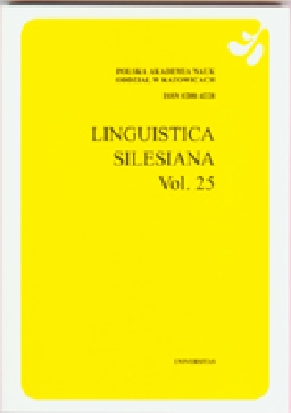 Linguistica Silesiana, vol. 25