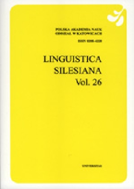 Linguistica Silesiana, vol. 26