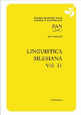 Linguistica Silesiana, vol. 31
