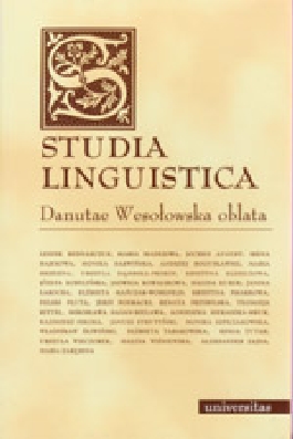 Studia Linguistica. Danutae Wesołowska oblata