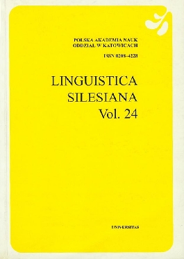 Linguistica Silesiana, vol. 24